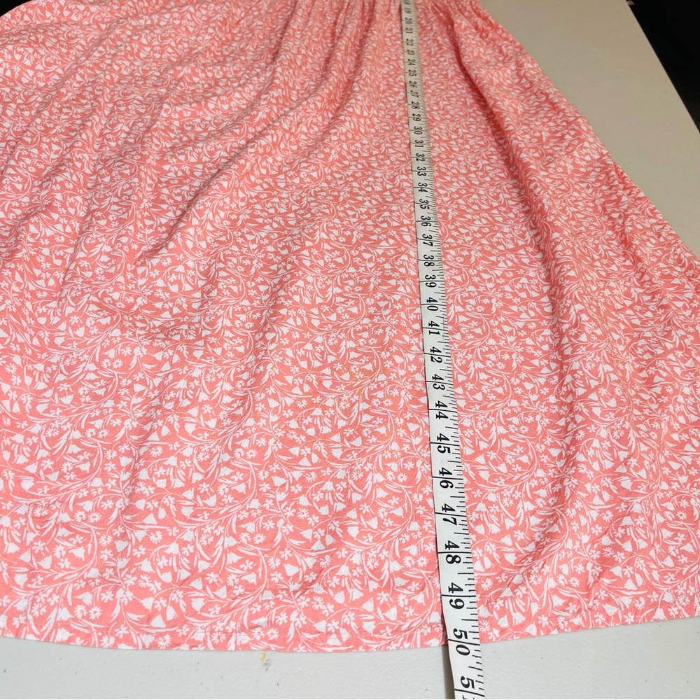 Croft & Barrow Women Smocked Floral Midi Dress 0X Cottagecore Feminine Pockets - Picture 7 of 10